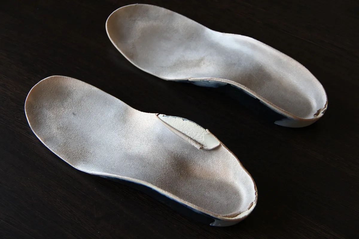 Pair of custom insoles after daily wear